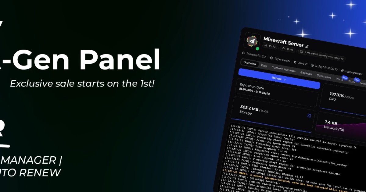 Next-Gen HypeServ Control Panel: Einfacher und 3× schnelleres Server ...
